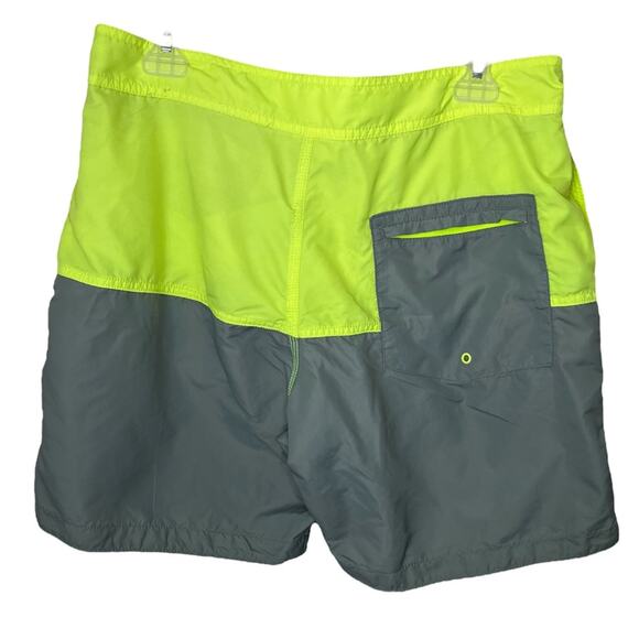 GAP Swim Trunks Neon & Gray Shorts Size Medium - Picture 2 of 6